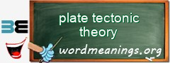 WordMeaning blackboard for plate tectonic theory